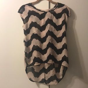 Black and Tan Shirt with Bow in the back Small